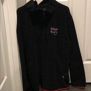 Men's poker stars half zip fleece jacket